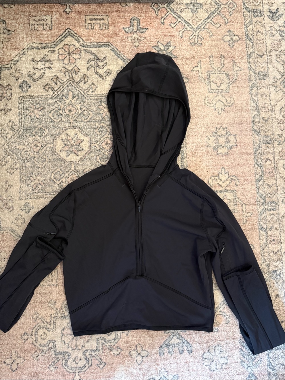 lululemon athletica Black 1/2 Zip Break a Trail Hoodie